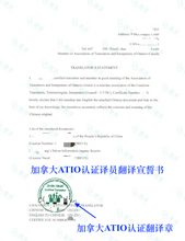 將圖片載入圖庫檢視器 速譯加拿大安省ATIO認證駕照+駕駛認證翻譯+ 郵寄